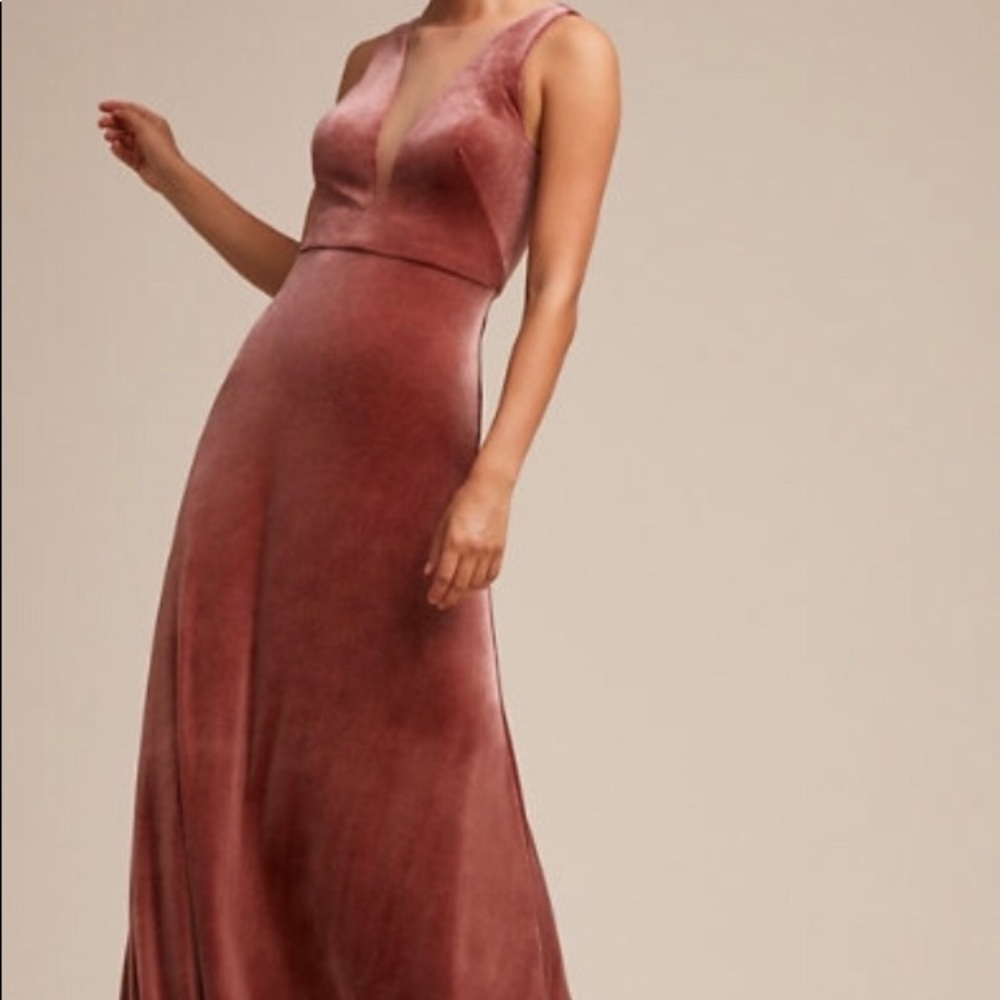 Jenny Yoo dusty rose/blush bridesmaids dress